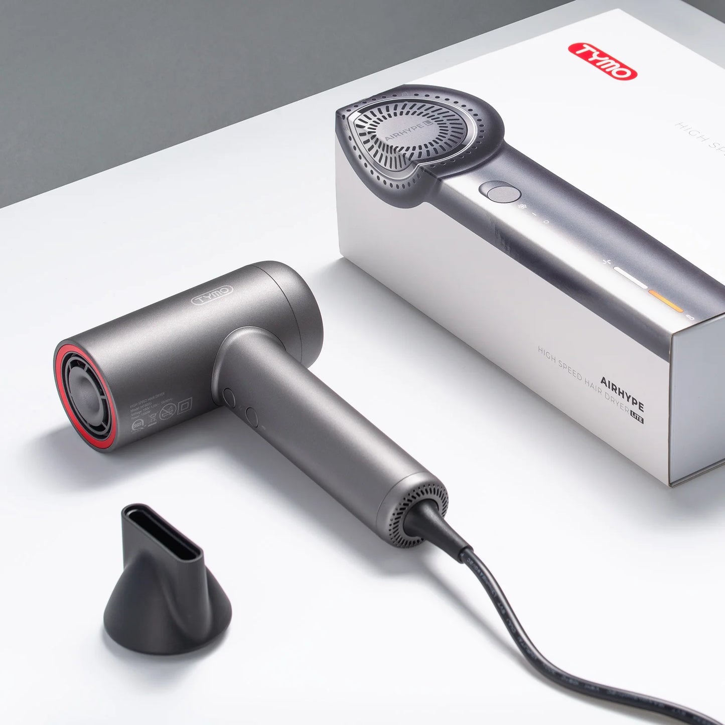 Ionic Hair Dryer, Professional 1500W High Speed for Fast Drying, Lightweight Blow Dryer with Low Noise, 4 Temps & 3 Speeds, Silver