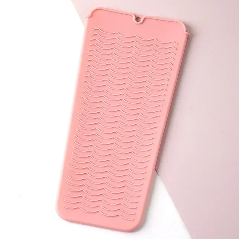Silicone Hair Curling Wand Cover Hair Straightener Storage Bag Hairdressing Curling Iron Insulation Mat Heat Resistant Pouch