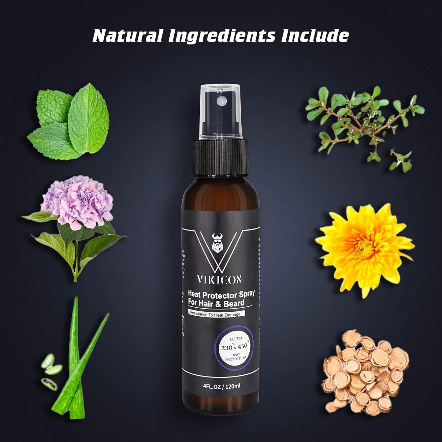 Shield Heat Protectant Spray - Blend Prevents Damage & Breakage for Hair and Beard