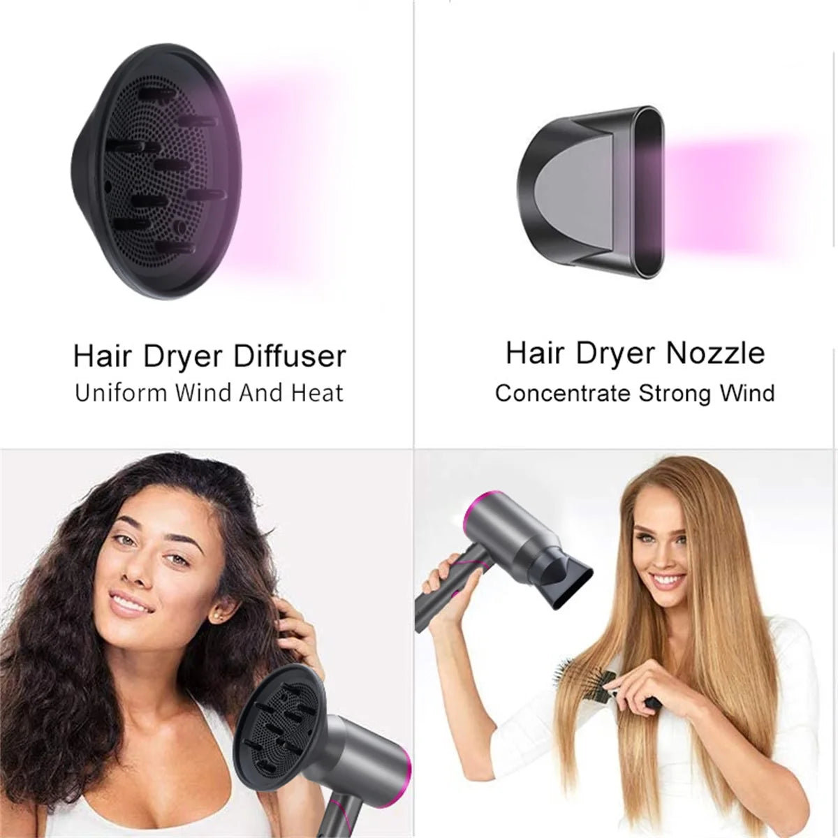 Ionic Hair Dryer - Powerful 1800W, Frizz-Free Technology, Travel-Friendly Design
