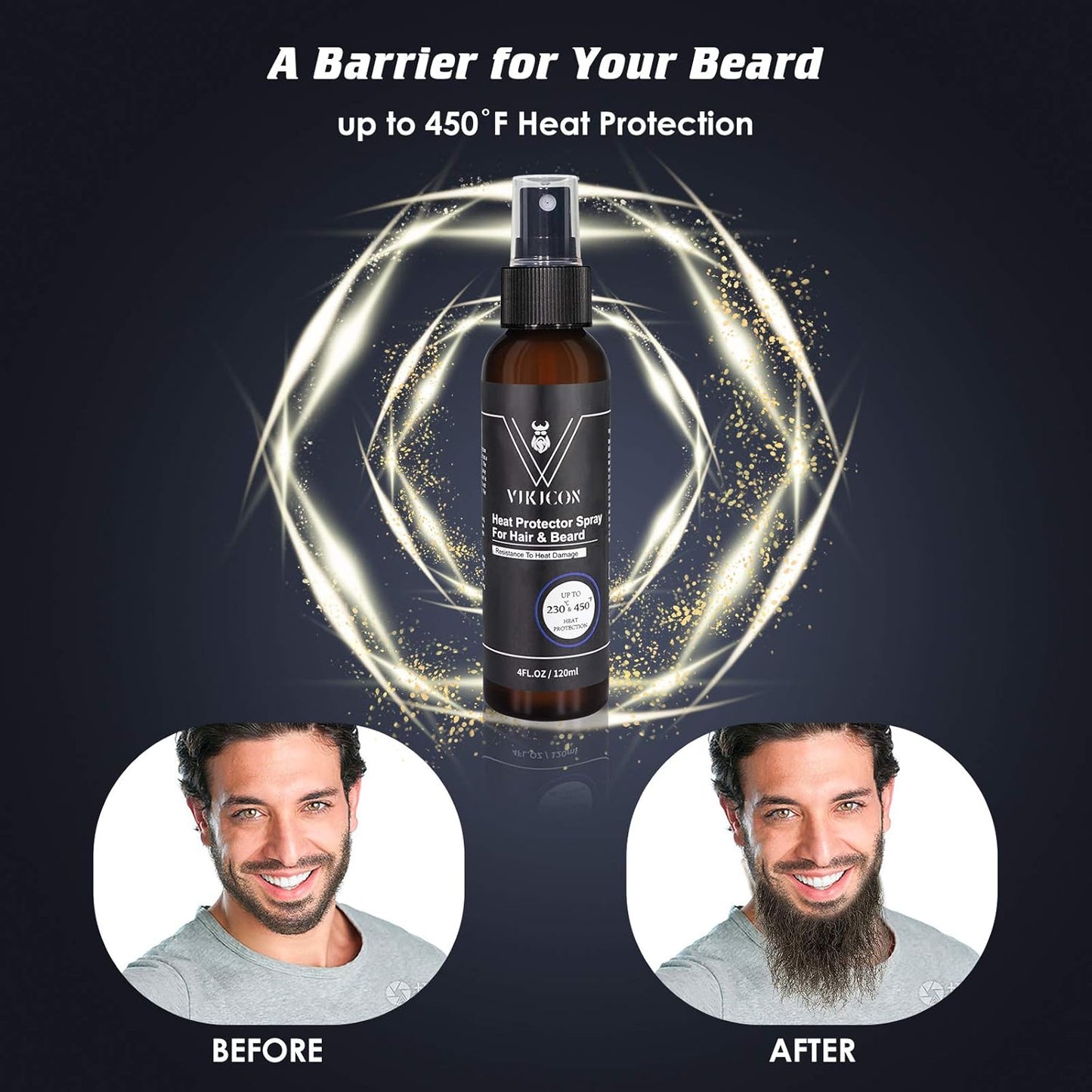 Shield Heat Protectant Spray - Blend Prevents Damage & Breakage for Hair and Beard