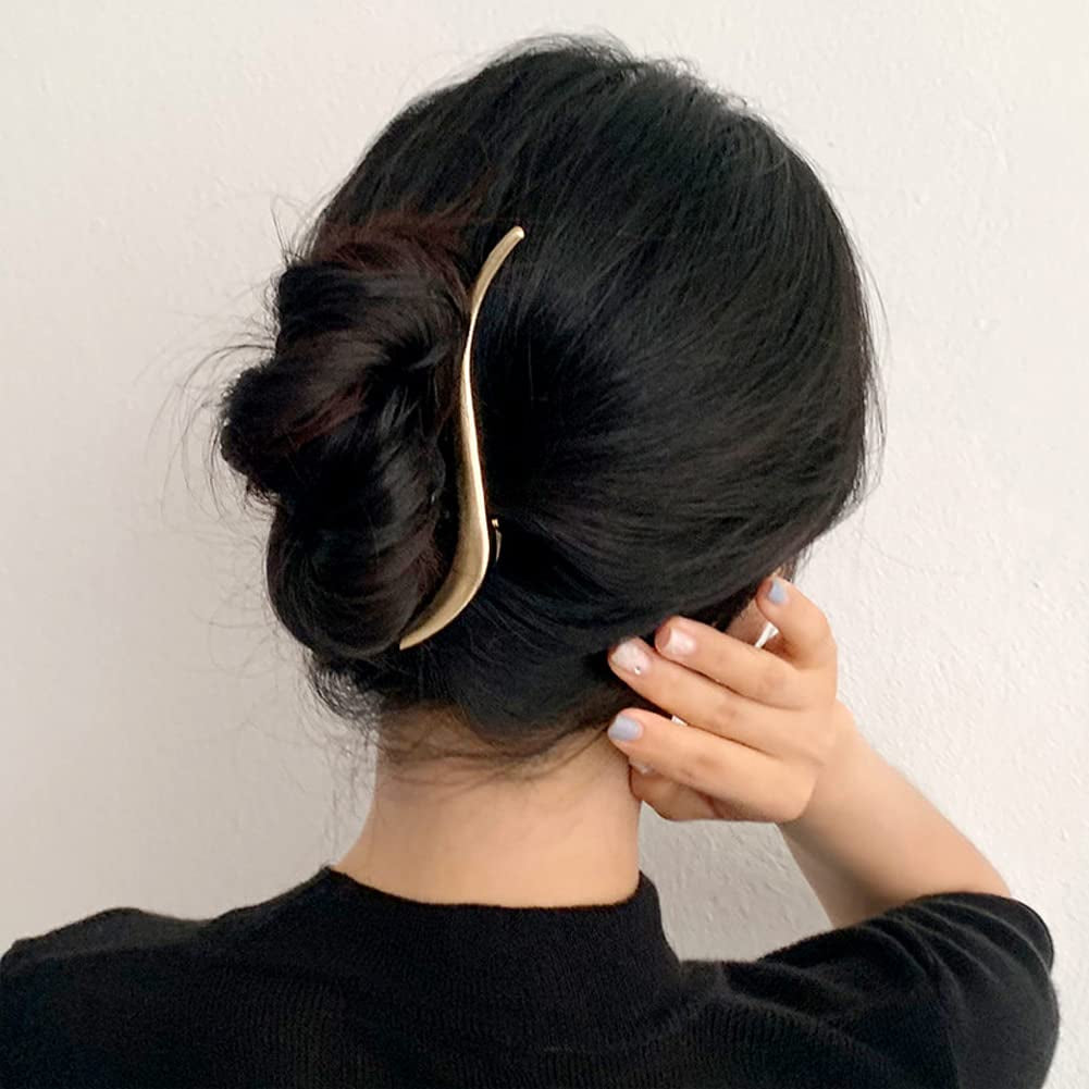 8 Pcs Large Metal Duckbill Hair Clips, 5 Inch Long Alligator Hair Pins French Twist Hair Barrette Strong Clamp Hairpins Spring Duckbill Hair Accessories for Women Thick Long Updo Hair Style