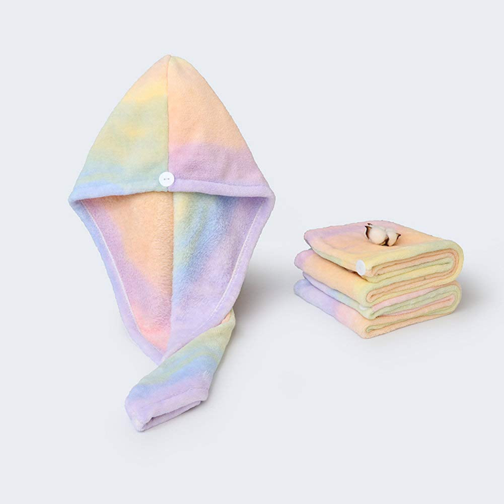 Microfiber Hair Drying Wrap Towel for Women Turban Fast Dry Multicolored