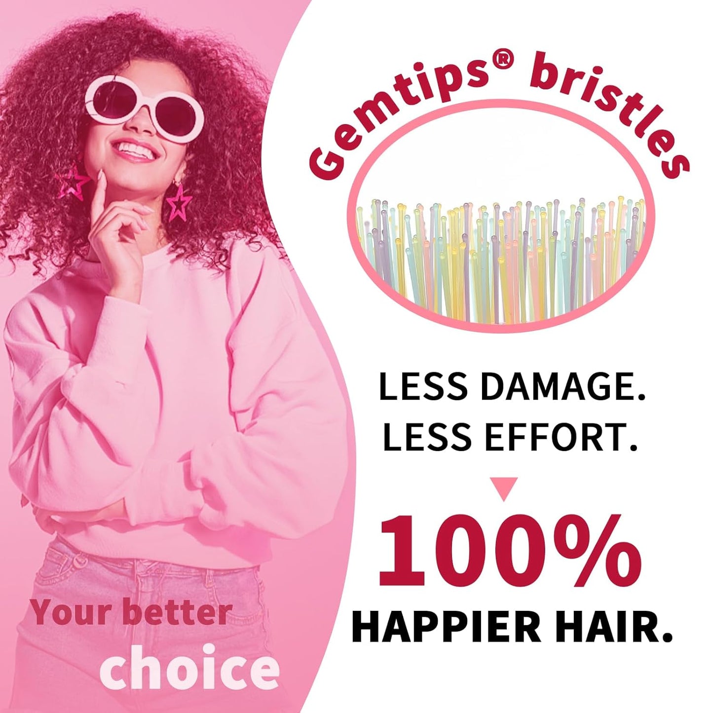 Detangling Wet Hair Brush for Curly or Straight Hair, Vented Detangler Hairbrush with Double-Layered Ultra and Soft-Nylon Bristles for Wet or Dry Hair, Gift for Women Girls Kids
