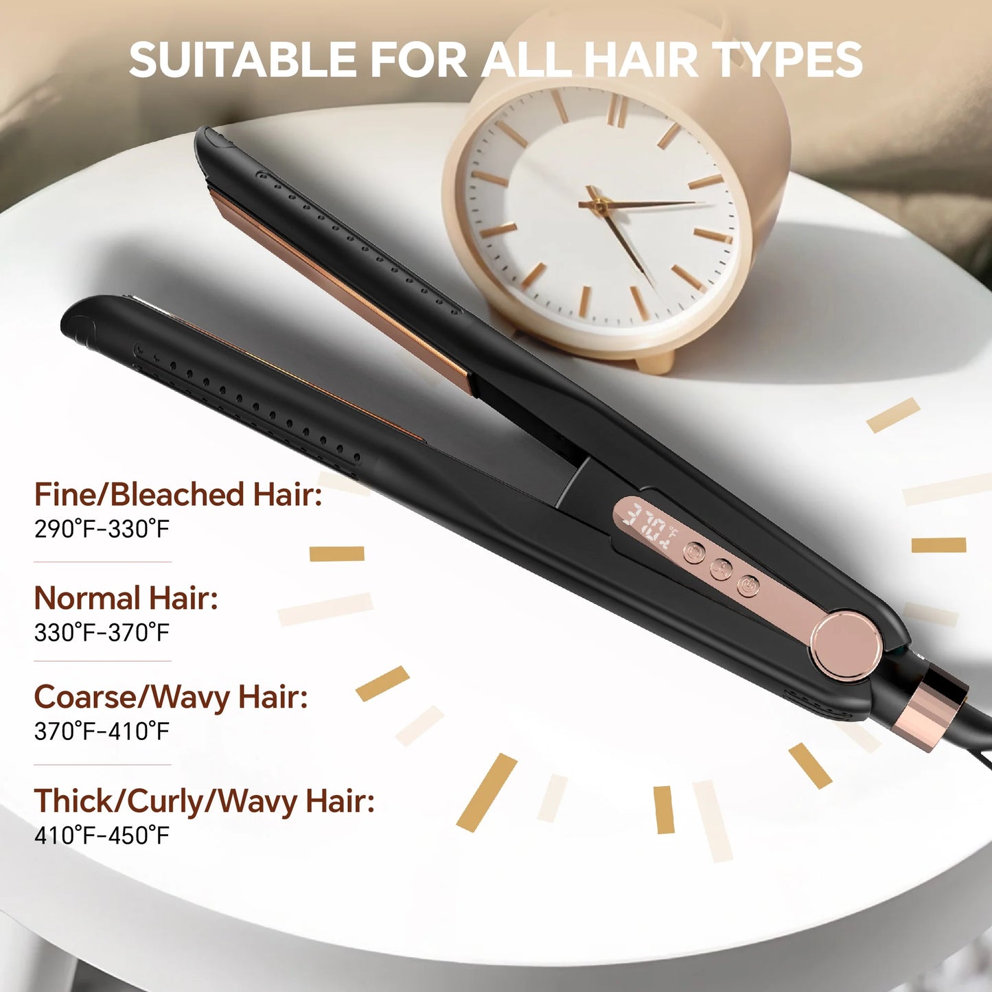 Airflow Styling, Hair Straightener, 1 Inch Curling Wand Cool Air Vent, 5 Temp, Universal Voltage