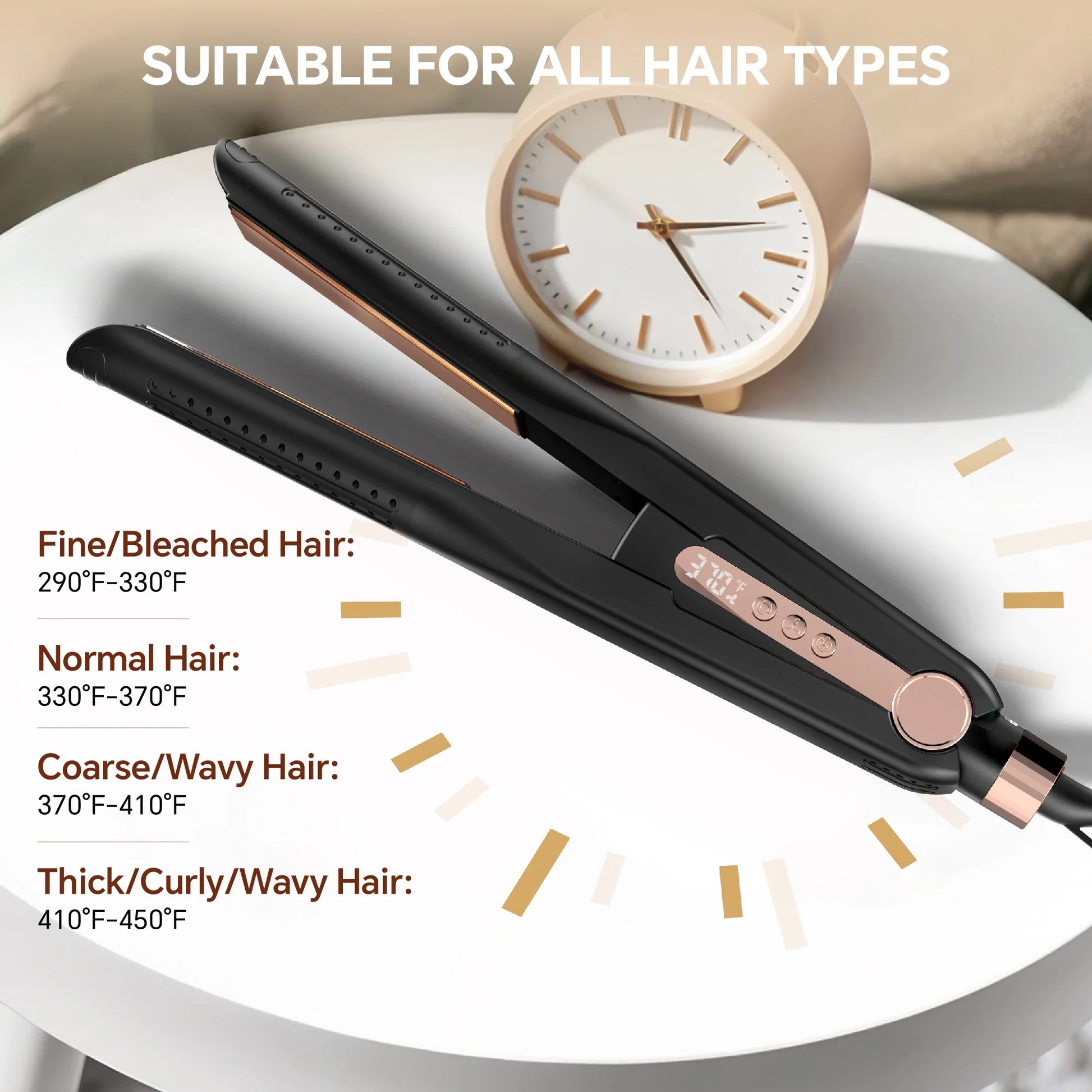 Airflow Styling, Hair Straightener, 1 Inch Curling Wand Cool Air Vent, 5 Temp, Universal Voltage