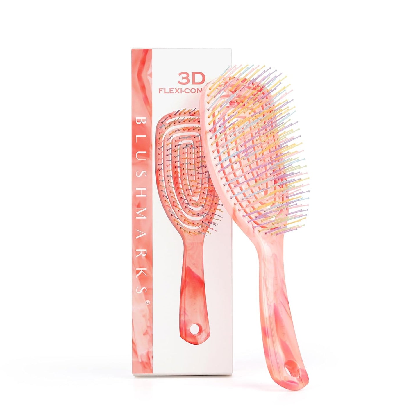 Detangling Wet Hair Brush for Curly or Straight Hair, Vented Detangler Hairbrush with Double-Layered Ultra and Soft-Nylon Bristles for Wet or Dry Hair, Gift for Women Girls Kids