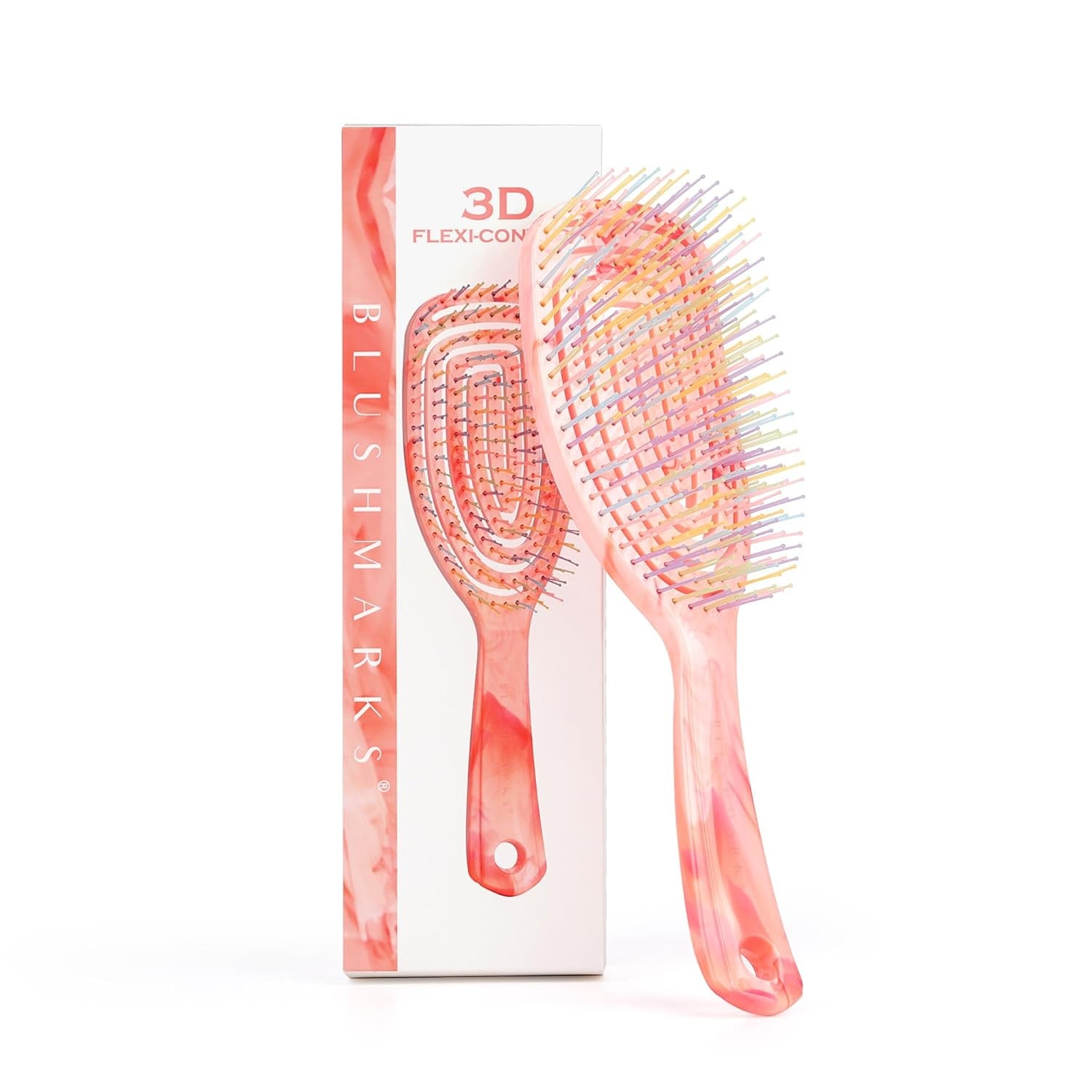 Detangling Wet Hair Brush for Curly or Straight Hair, Vented Detangler Hairbrush with Double-Layered Ultra and Soft-Nylon Bristles for Wet or Dry Hair, Gift for Women Girls Kids