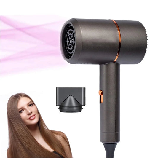 Hair Dryer,Hair Blow Dryer 1200W with Diffuser, Travel Ionic Hair Dryer, Constant Temperature for Hair Care without Damaging Hair, Fast Drying Lightweight,Low Noise with Smooth Nozzle,Black