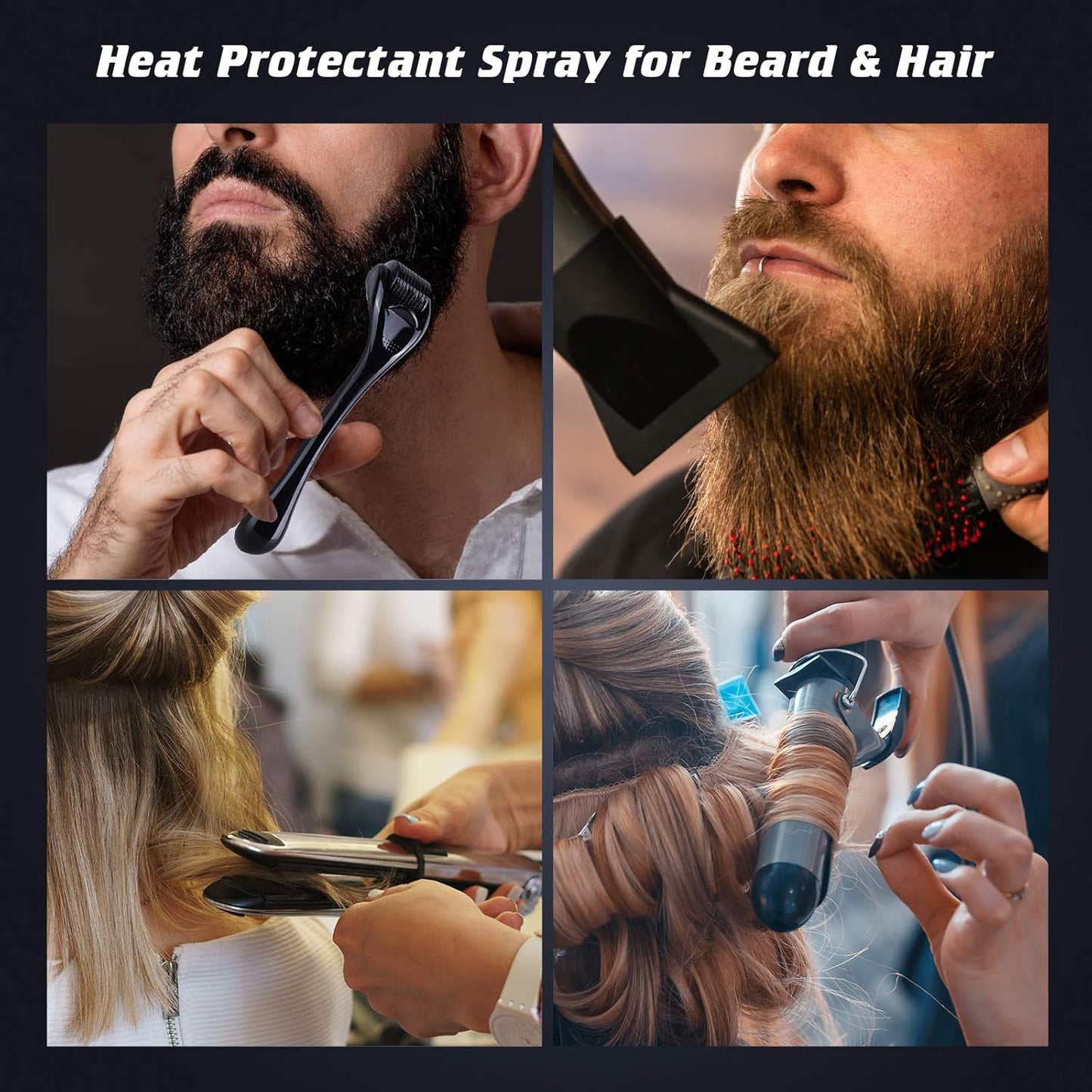 Shield Heat Protectant Spray - Blend Prevents Damage & Breakage for Hair and Beard